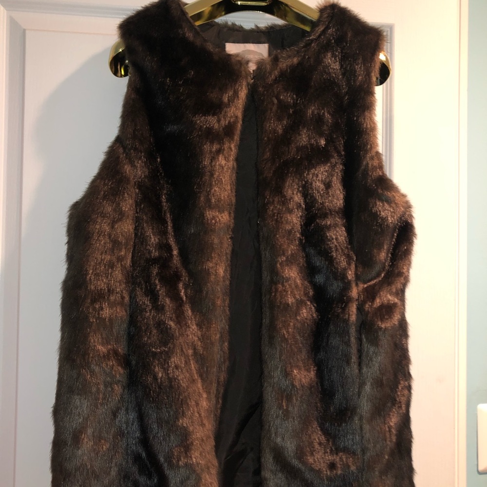 Faux fur vest